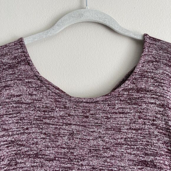 Athleta Women Plum Layered Open Back Long Sleeve Yoga Shirt Top Size Small - Picture 2 of 9